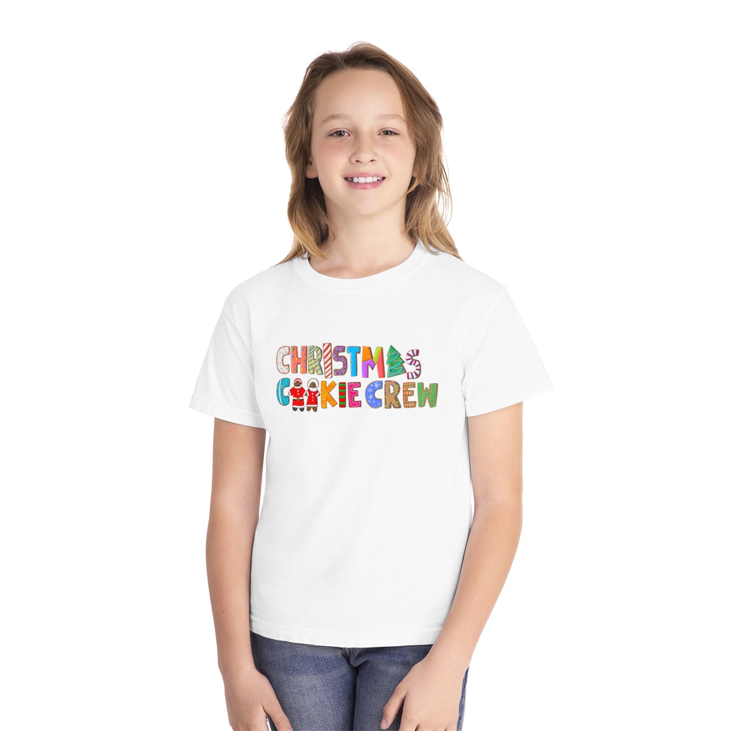 Youth Christmas Cookie Crew T-Shirt - Comfort Colors, Unisex