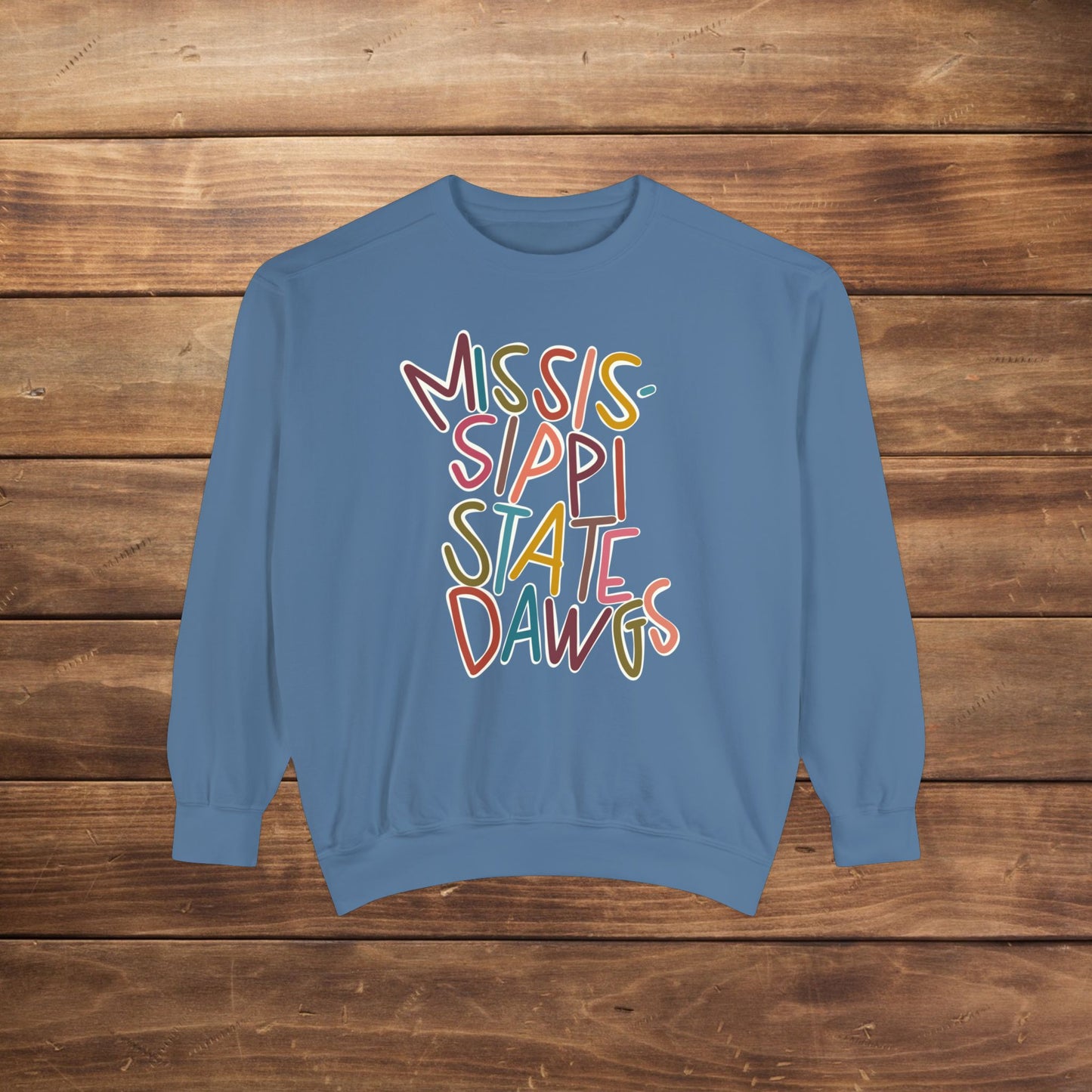 Women's Multi-Colored MS State Garment-Dyed Sweatshirt