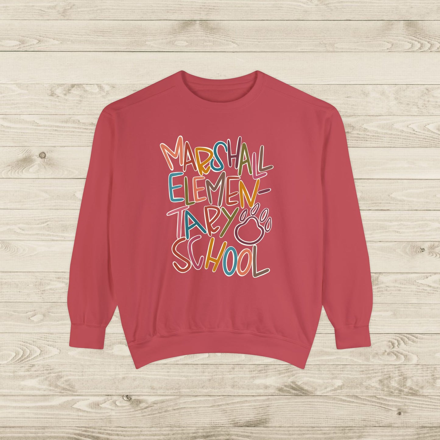 Women's Multi-Colored Marshall Elementary Garment-Dyed Sweatshirt