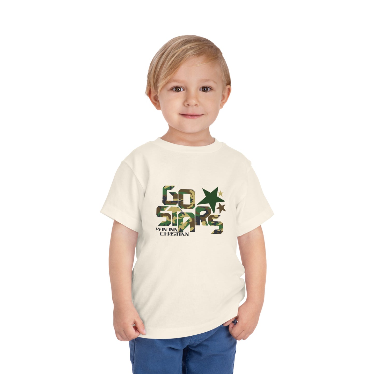 Toddler 'Go Stars' in Camo T-Shirt