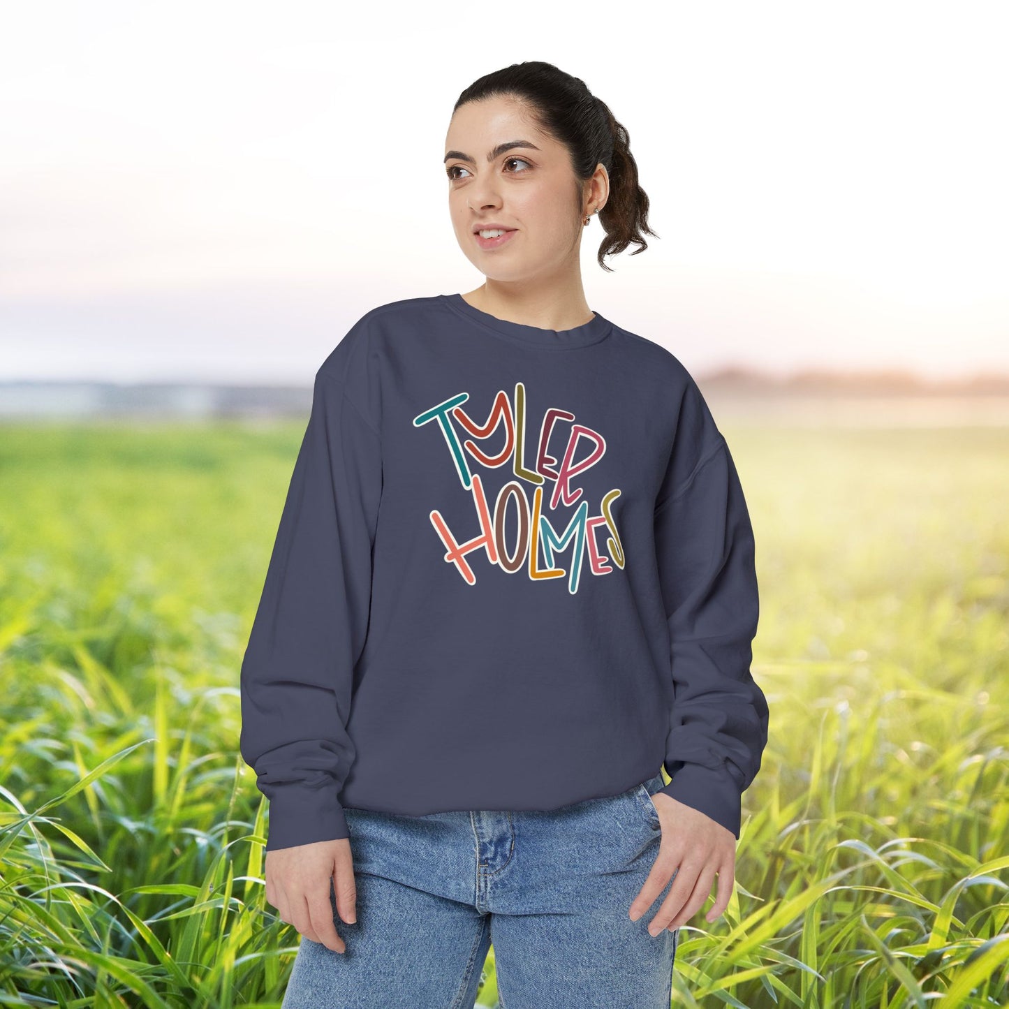 Women's Multi-Colored Tyler Holmes Garment-Dyed Sweatshirt