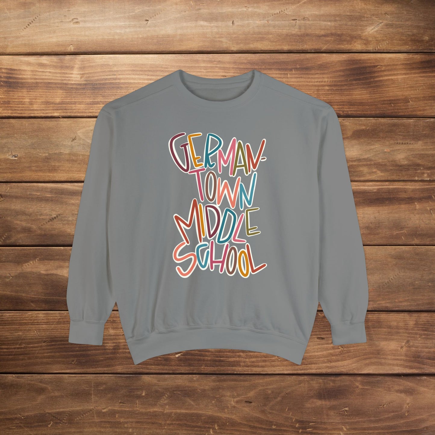 Women's Multi-Colored Germantown Middle School Garment-Dyed Sweatshirt