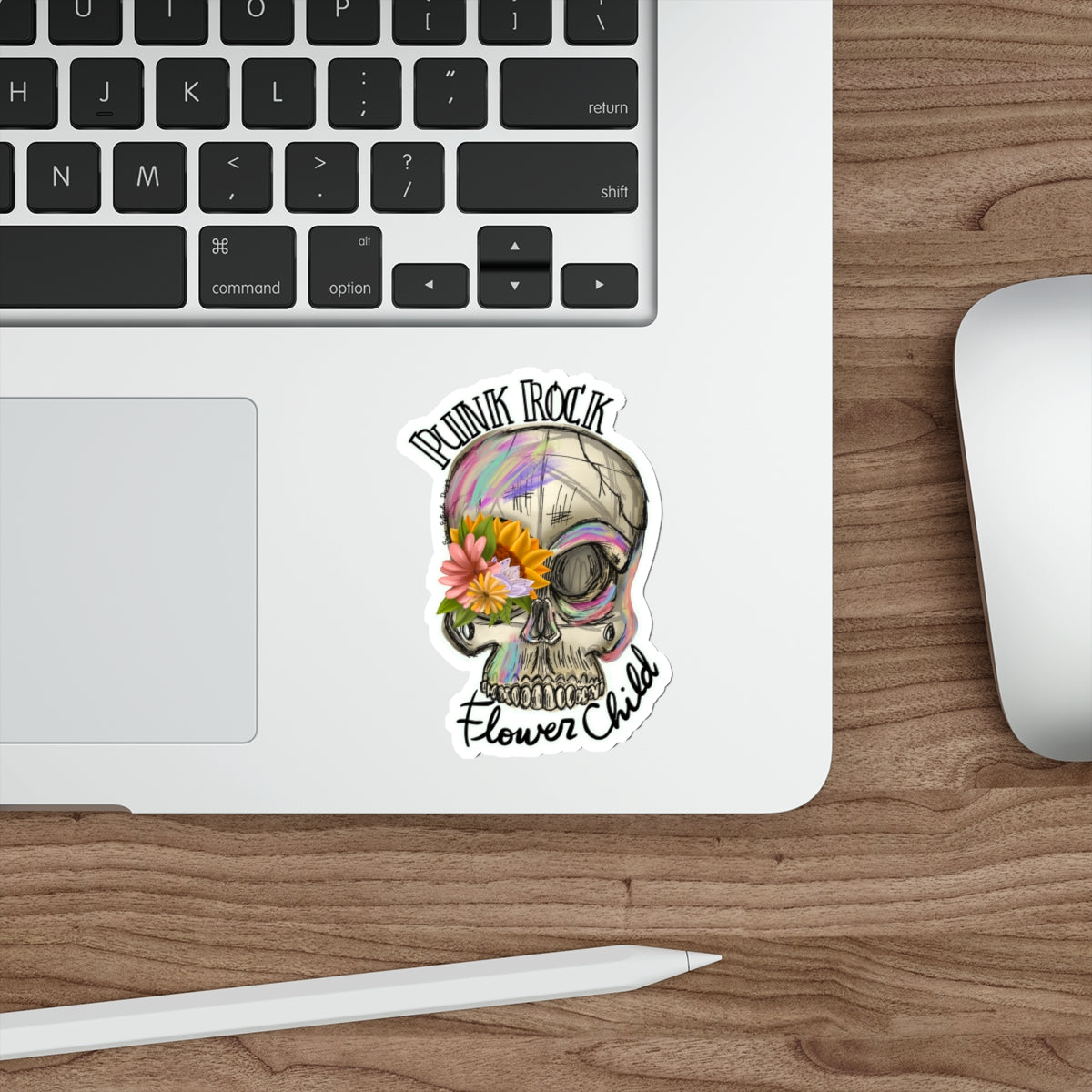 "Punk Rock Flower Child" Die-Cut Stickers