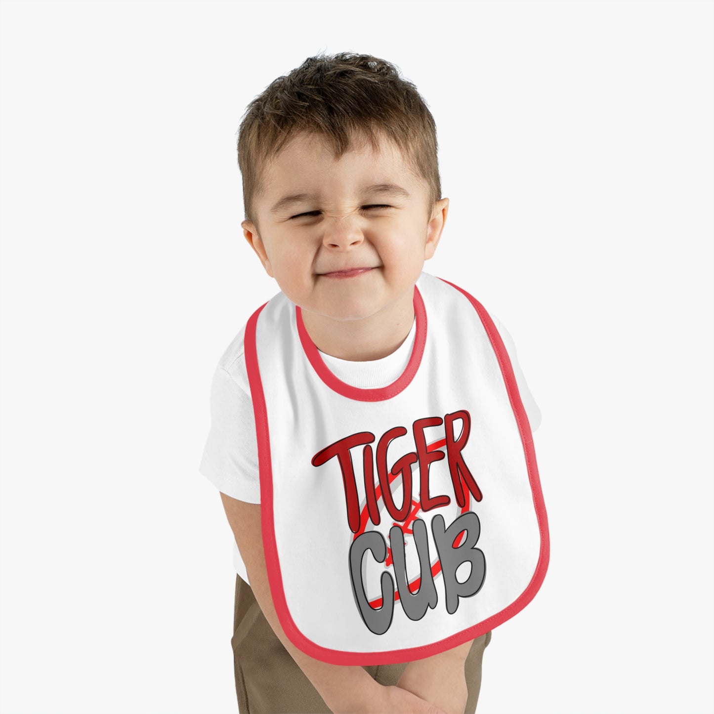 Winona Tiger Cub Jersey Baby Bib (Boy and Girl Versions)