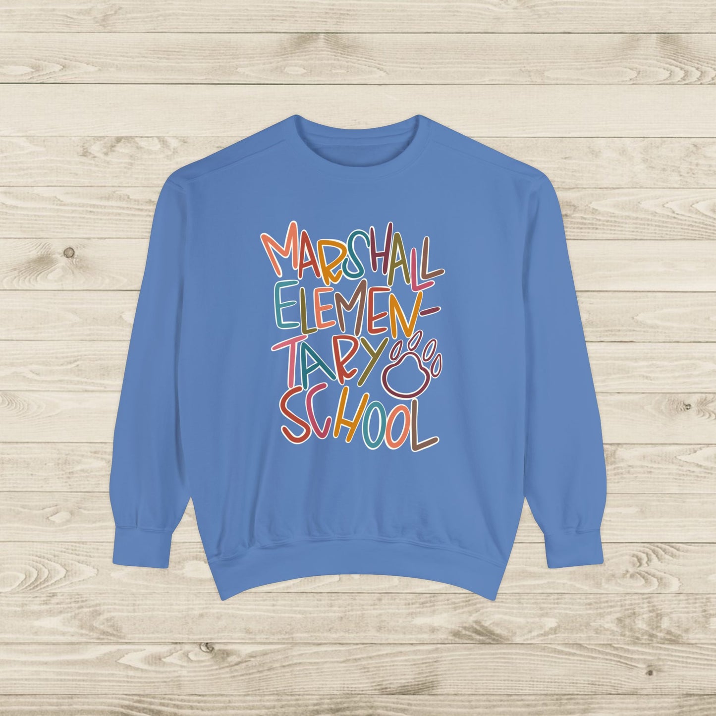 Women's Multi-Colored Marshall Elementary Garment-Dyed Sweatshirt