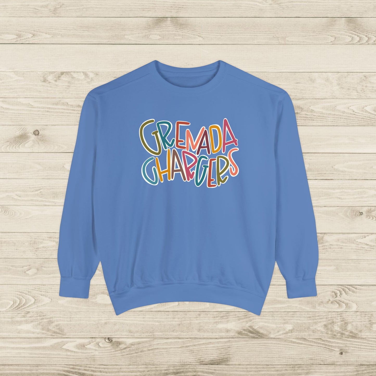 Women's Multi-Colored Grenada Chargers Garment-Dyed Sweatshirt