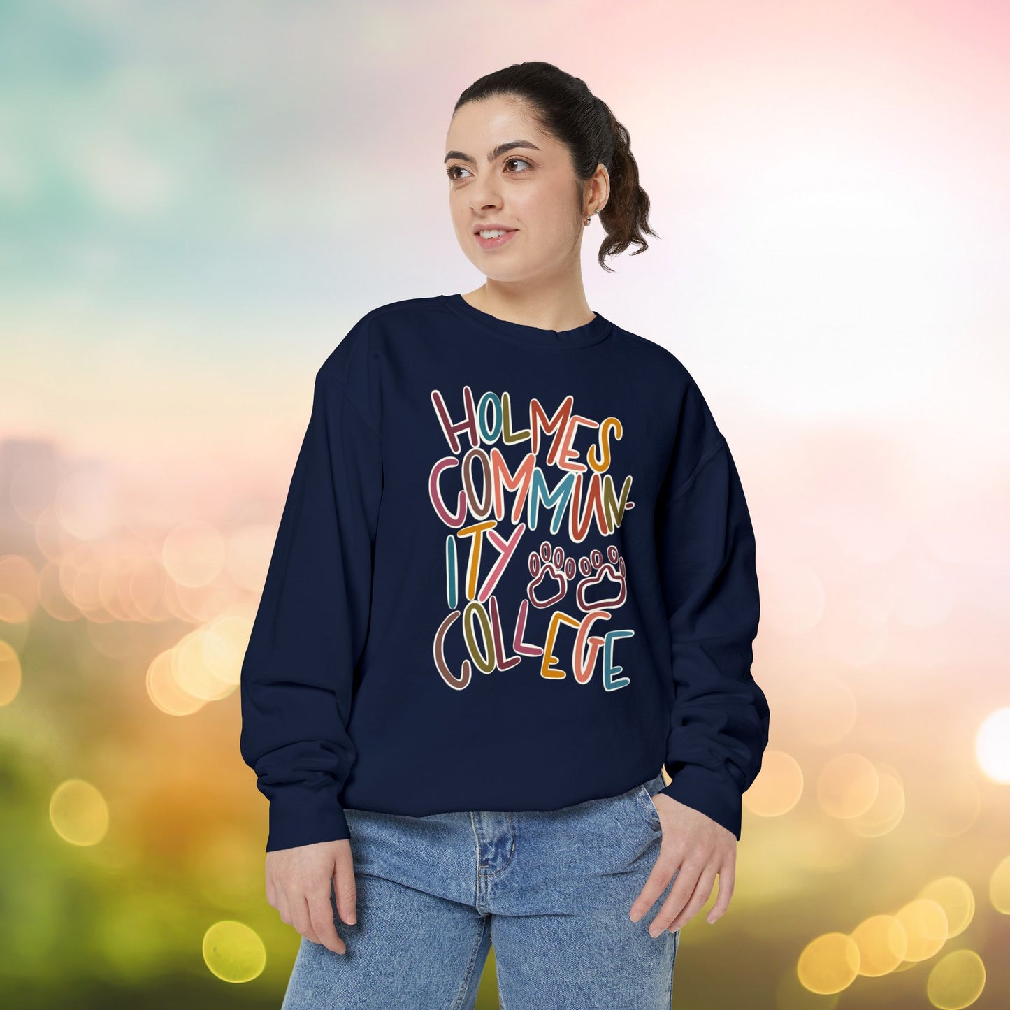 Women's Multi-Colored HCC Elementary Garment-Dyed Sweatshirt