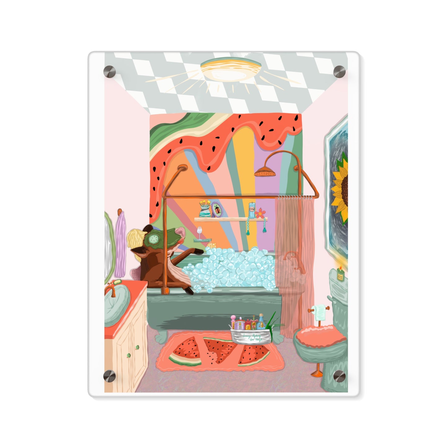 "Bubbley MOO-d" - Acrylic Wall Art Print