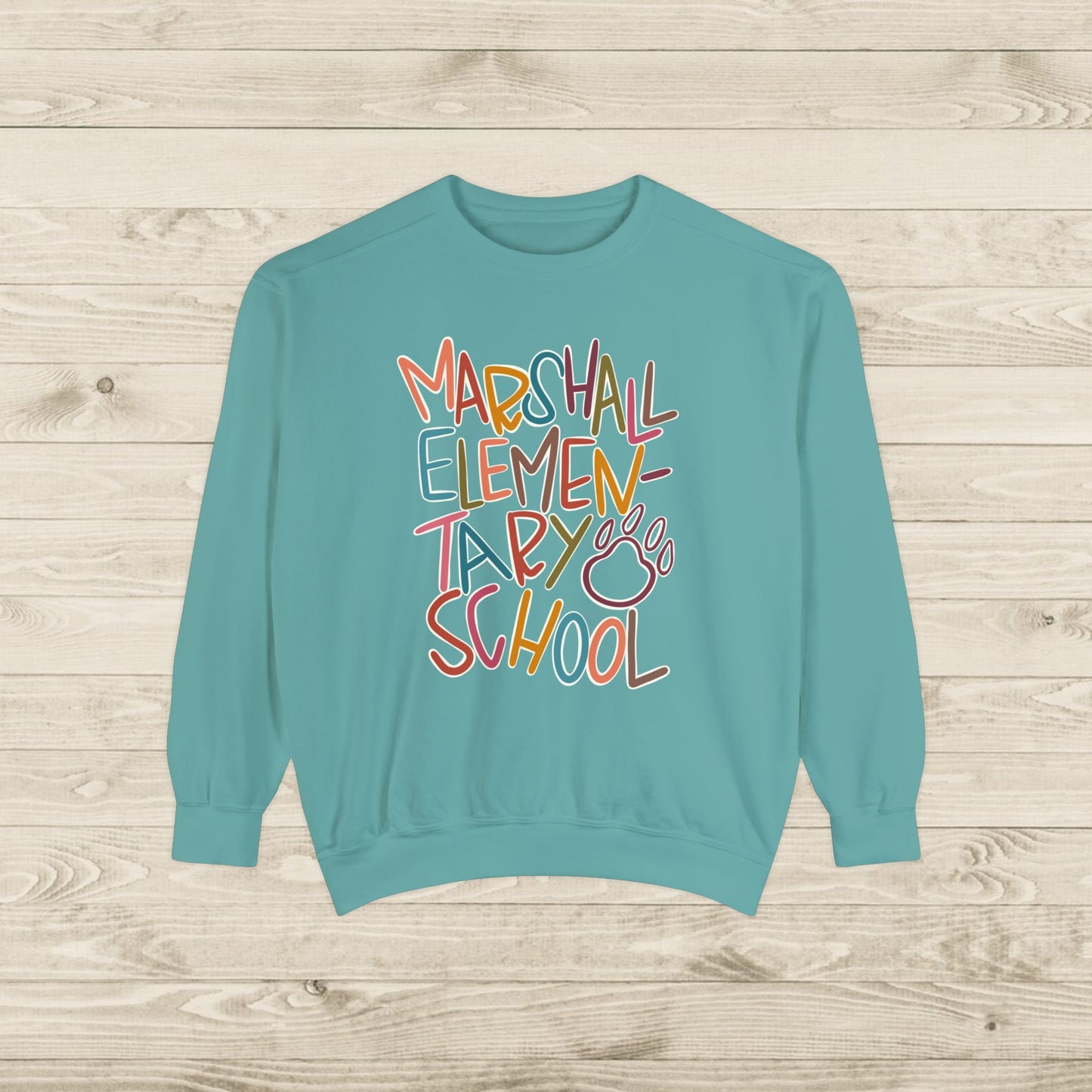 Women's Multi-Colored Marshall Elementary Garment-Dyed Sweatshirt