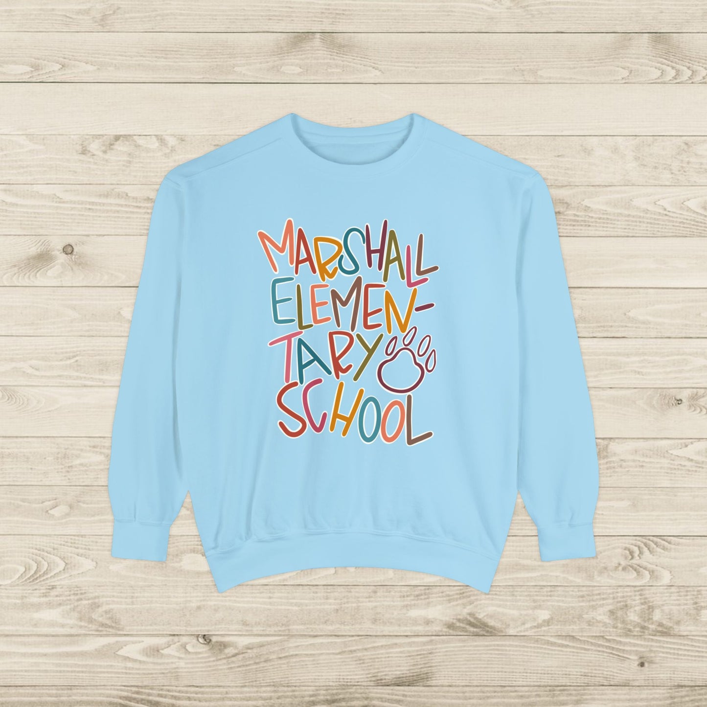 Women's Multi-Colored Marshall Elementary Garment-Dyed Sweatshirt