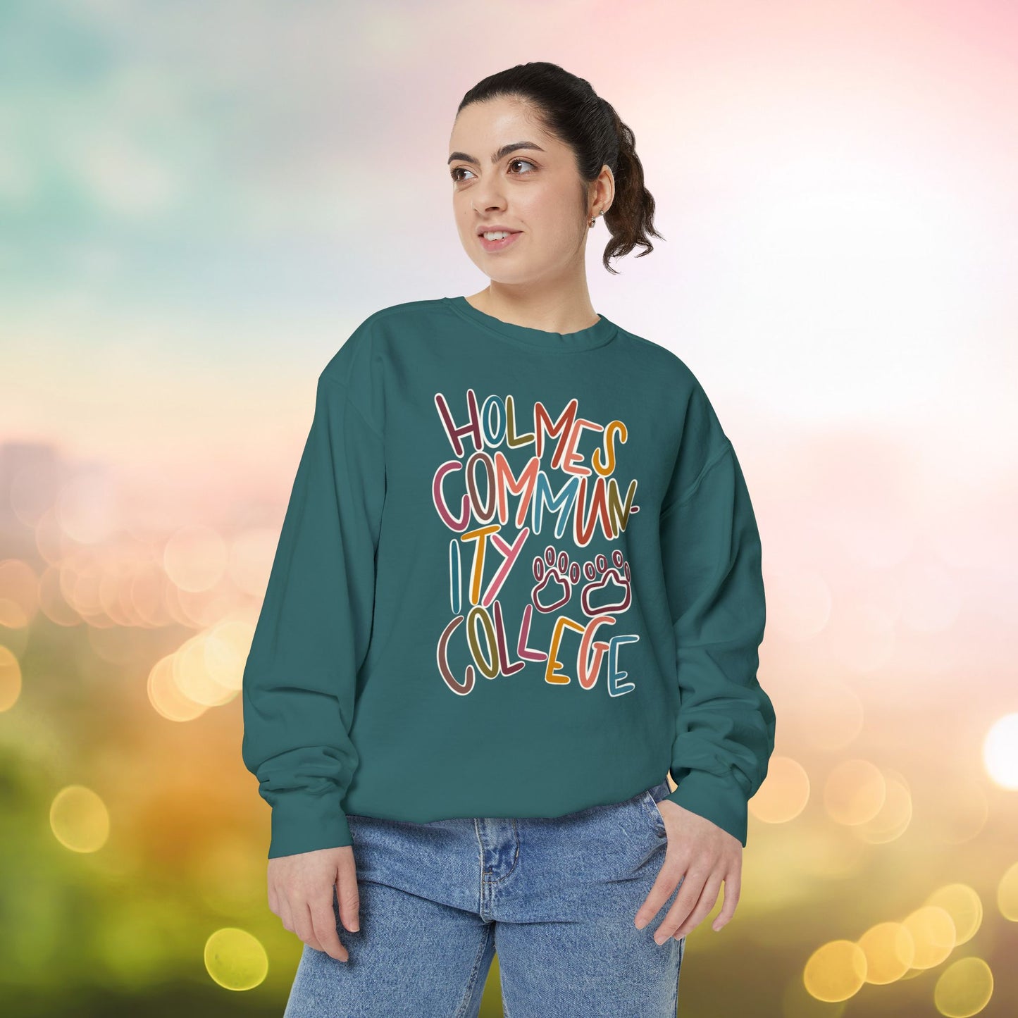 Women's Multi-Colored HCC Elementary Garment-Dyed Sweatshirt