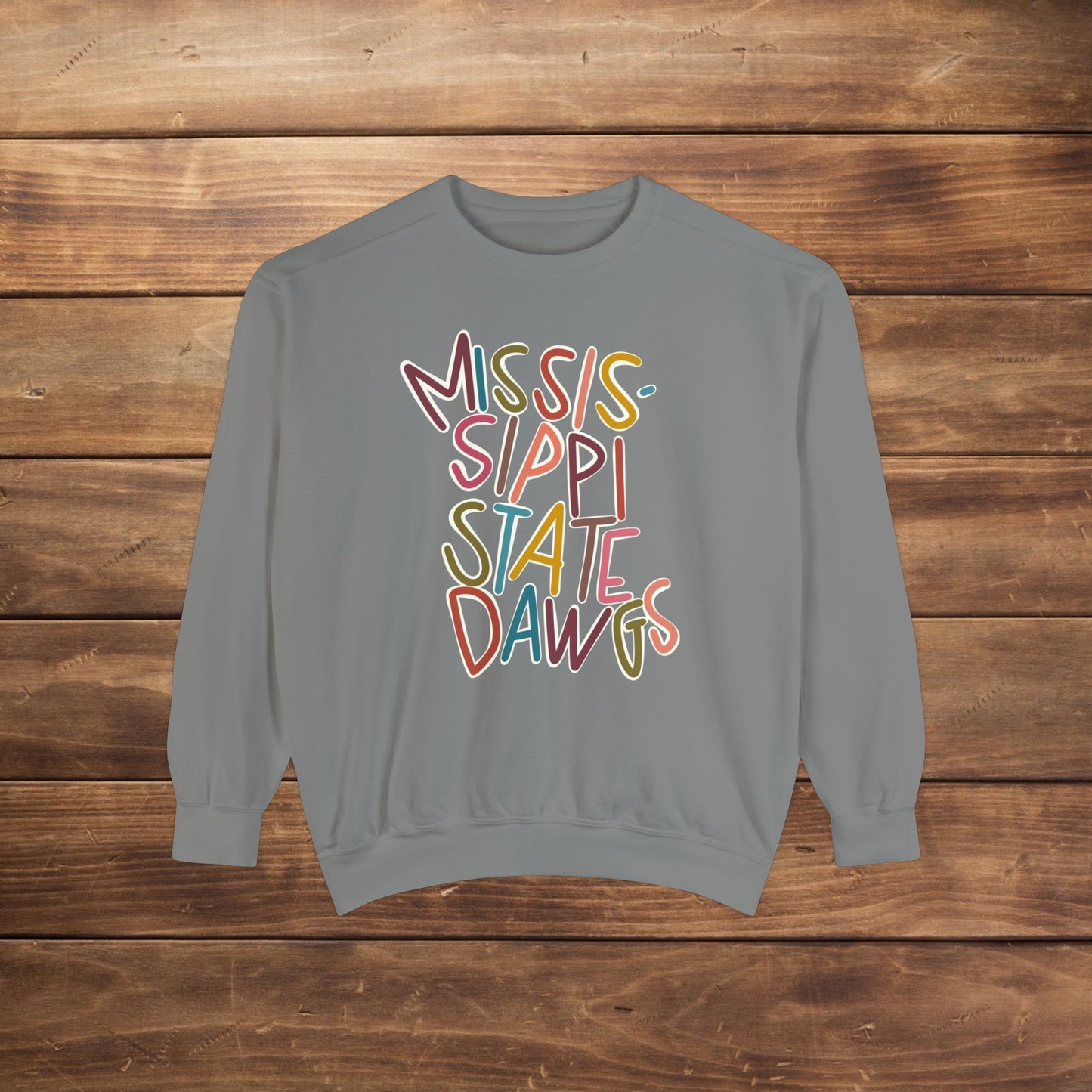 Women's Multi-Colored MS State Garment-Dyed Sweatshirt