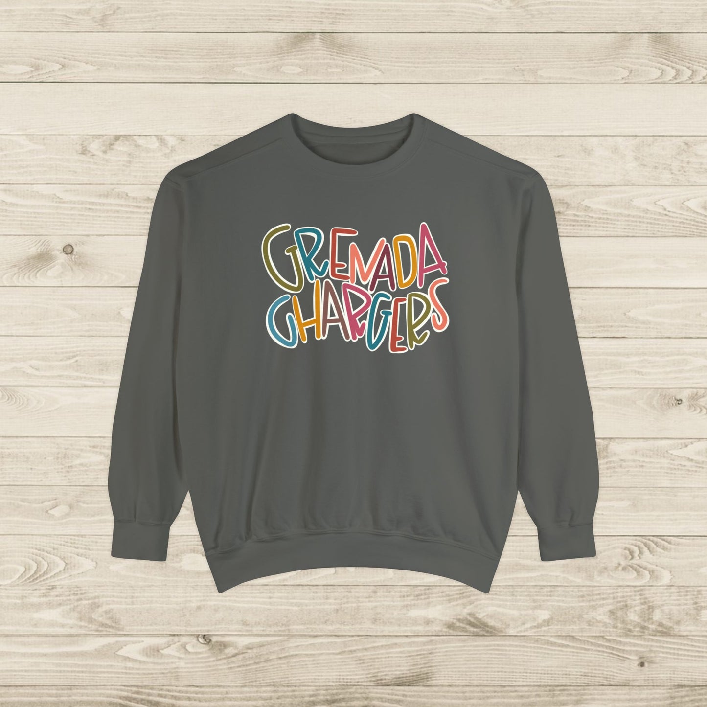 Women's Multi-Colored Grenada Chargers Garment-Dyed Sweatshirt