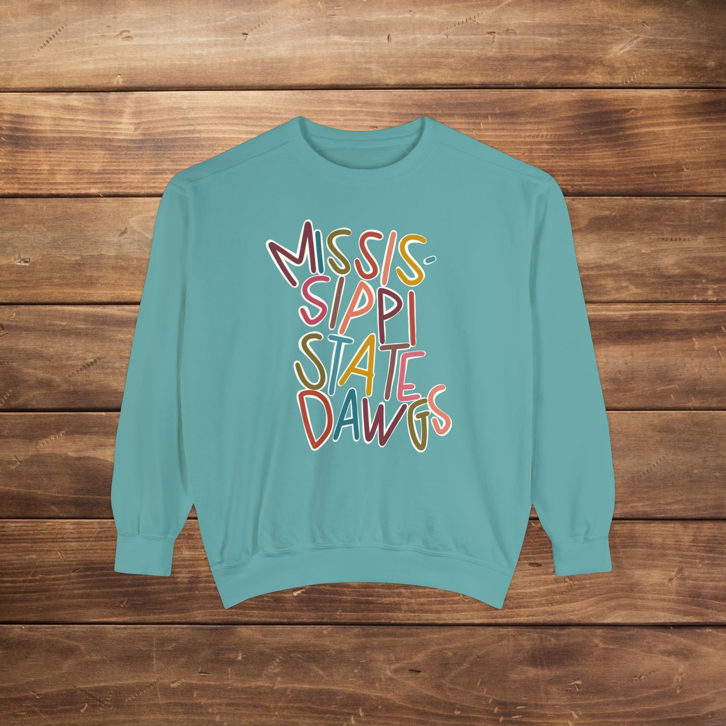 Women's Multi-Colored MS State Garment-Dyed Sweatshirt