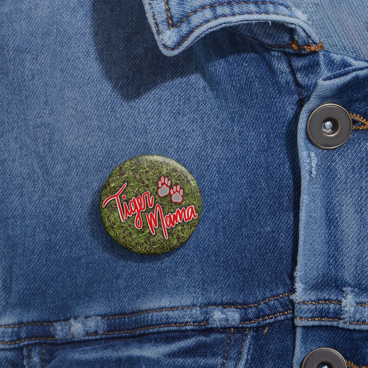 Tiger Mama Pin Buttons