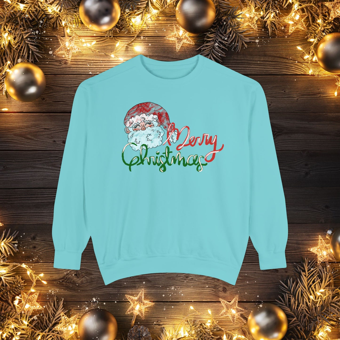 Merry Christmas Garment-Dyed Comfort Colors Sweatshirt