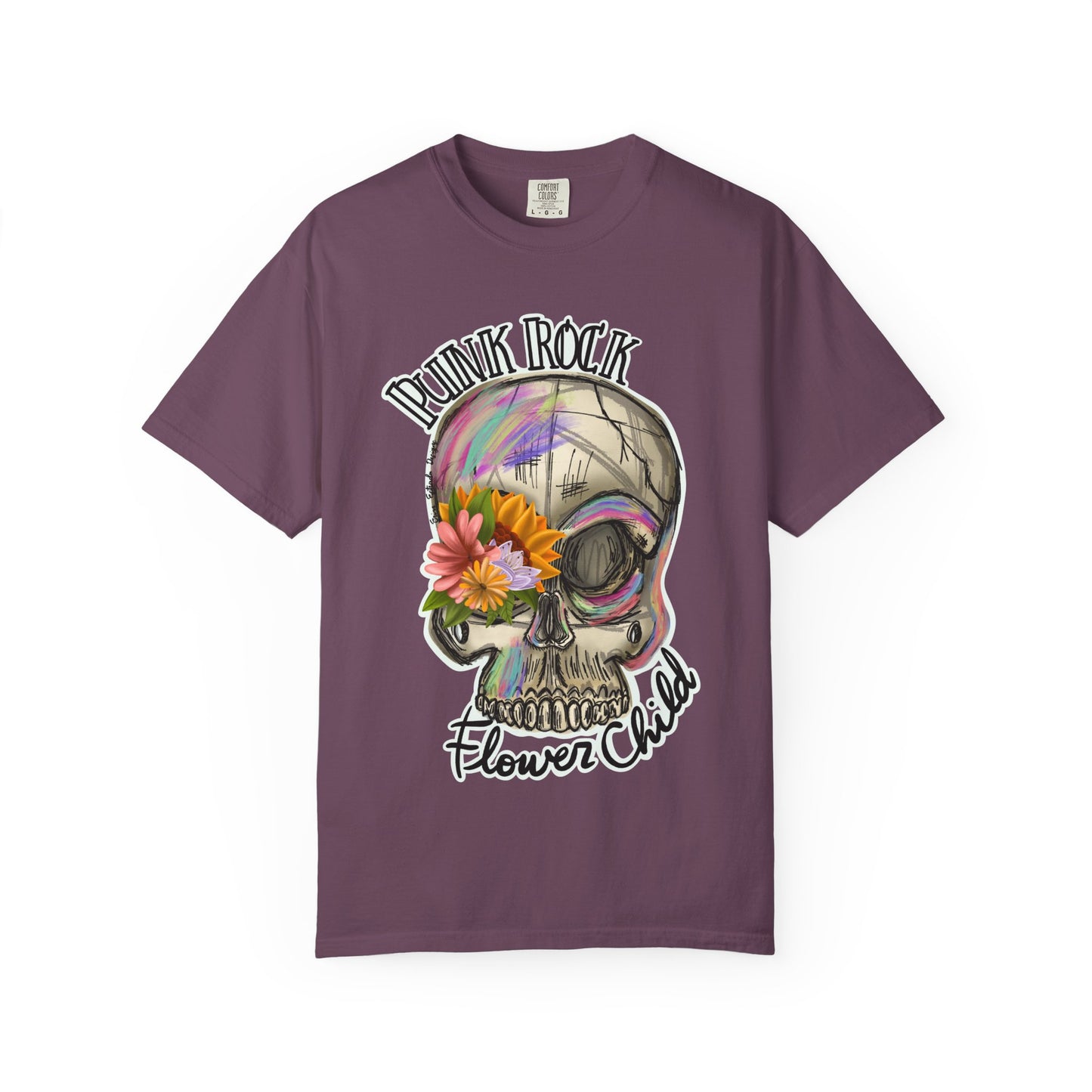 Punk Rock Flower Child T-Shirt - Unisex Graphic Tee