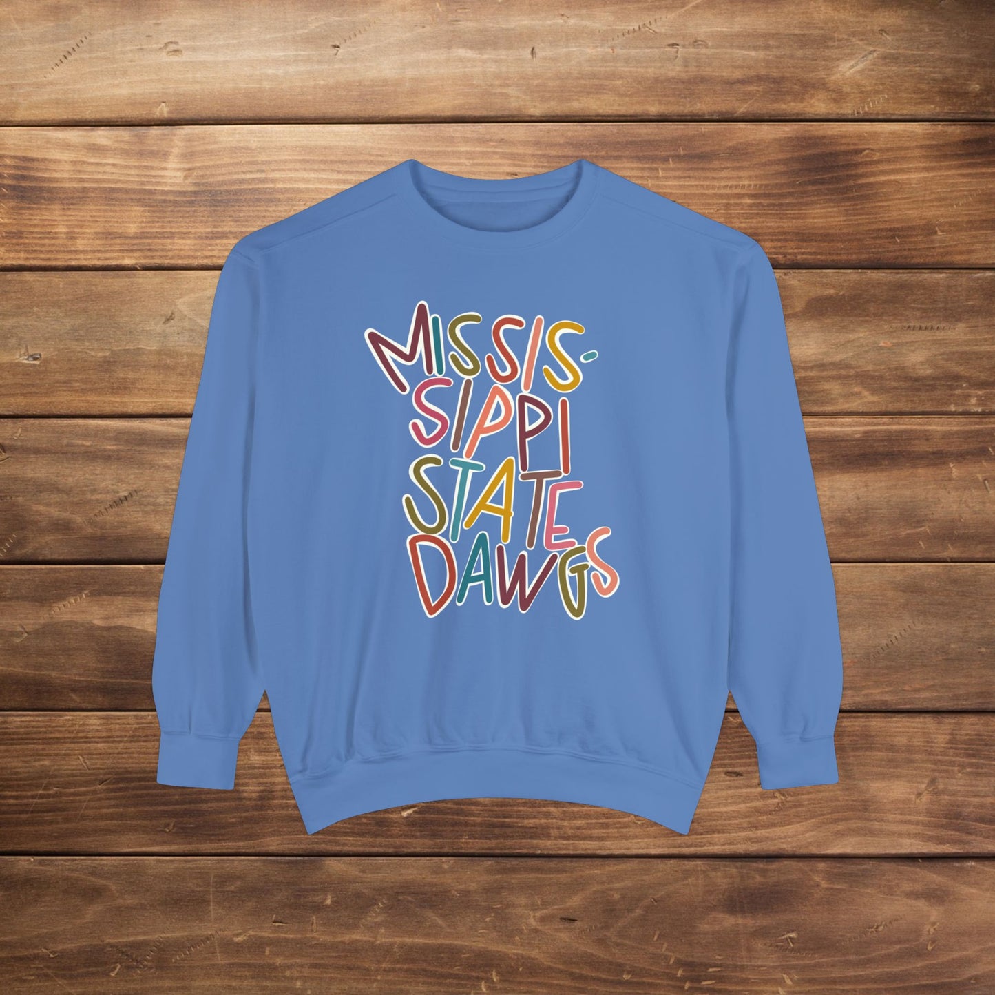 Women's Multi-Colored MS State Garment-Dyed Sweatshirt