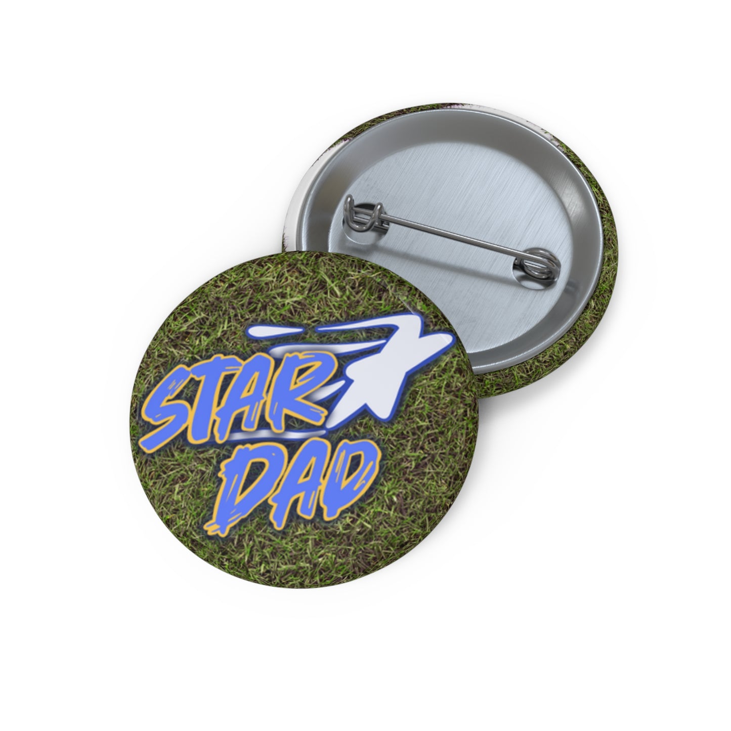 Star Dad Pin Button