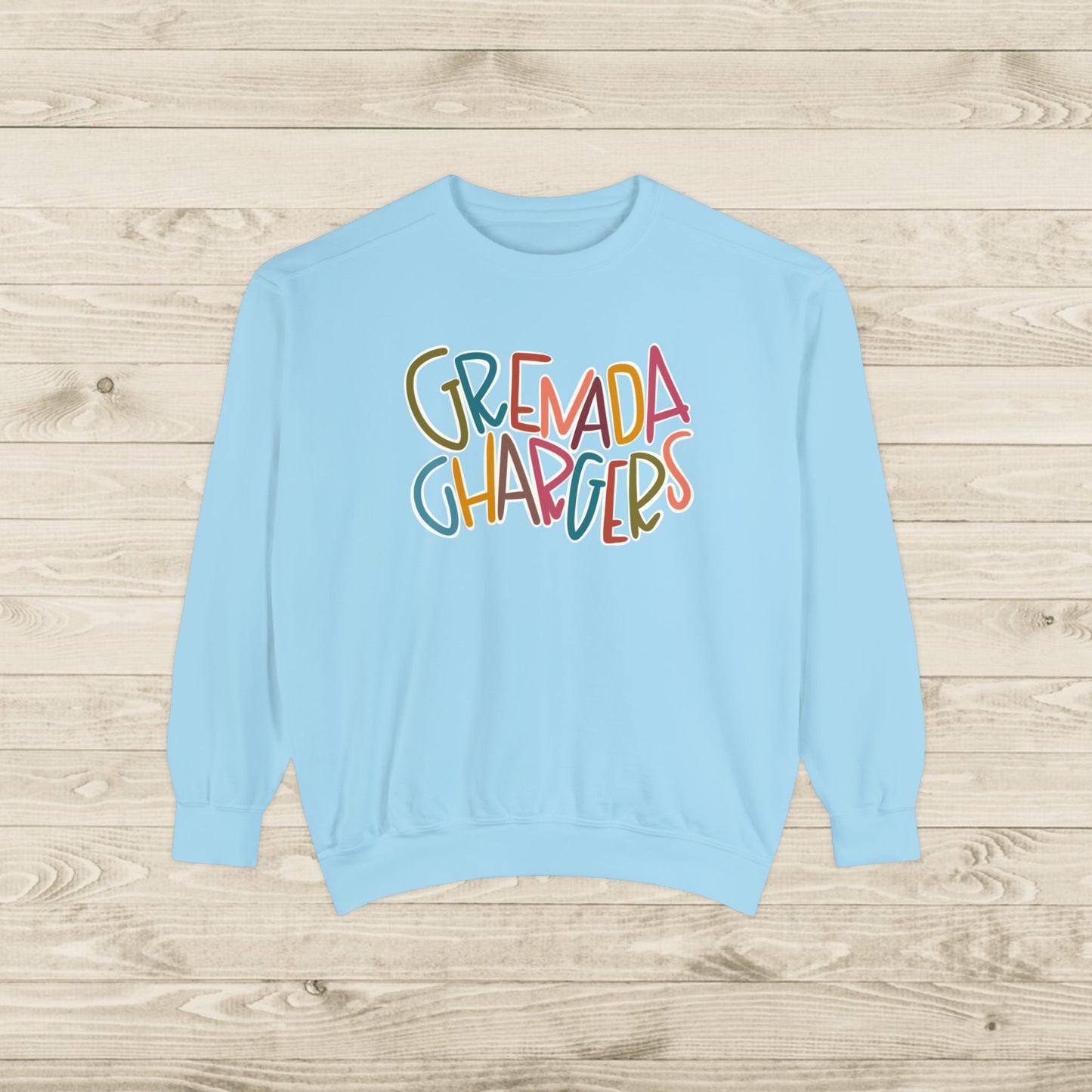 Women's Multi-Colored Grenada Chargers Garment-Dyed Sweatshirt