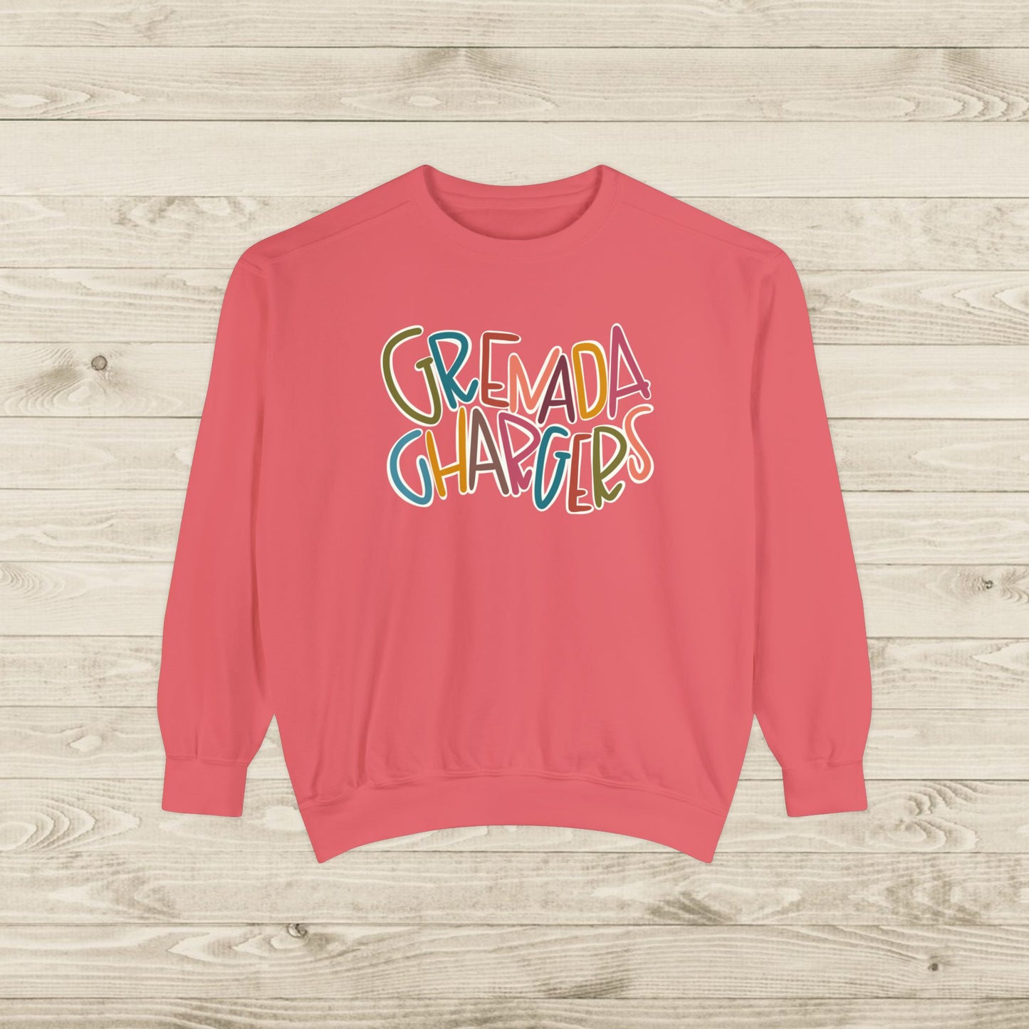 Women's Multi-Colored Grenada Chargers Garment-Dyed Sweatshirt