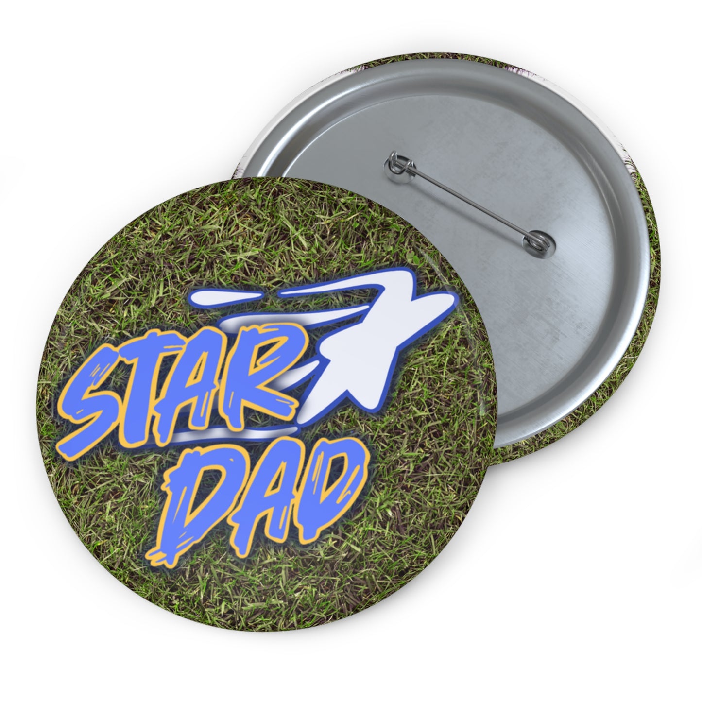 Star Dad Pin Button