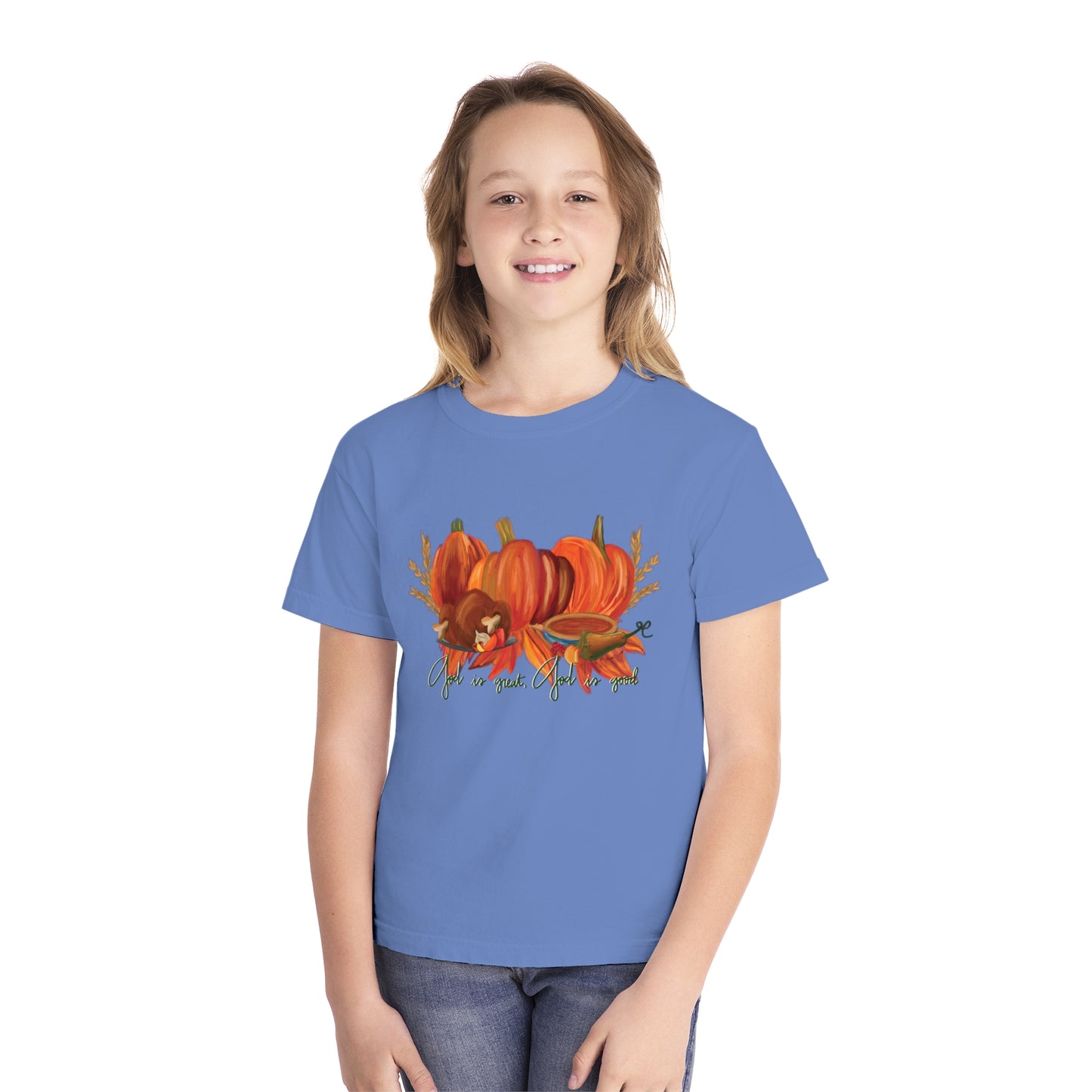 Youth 'God is great, God is good" Fall T-Shirt