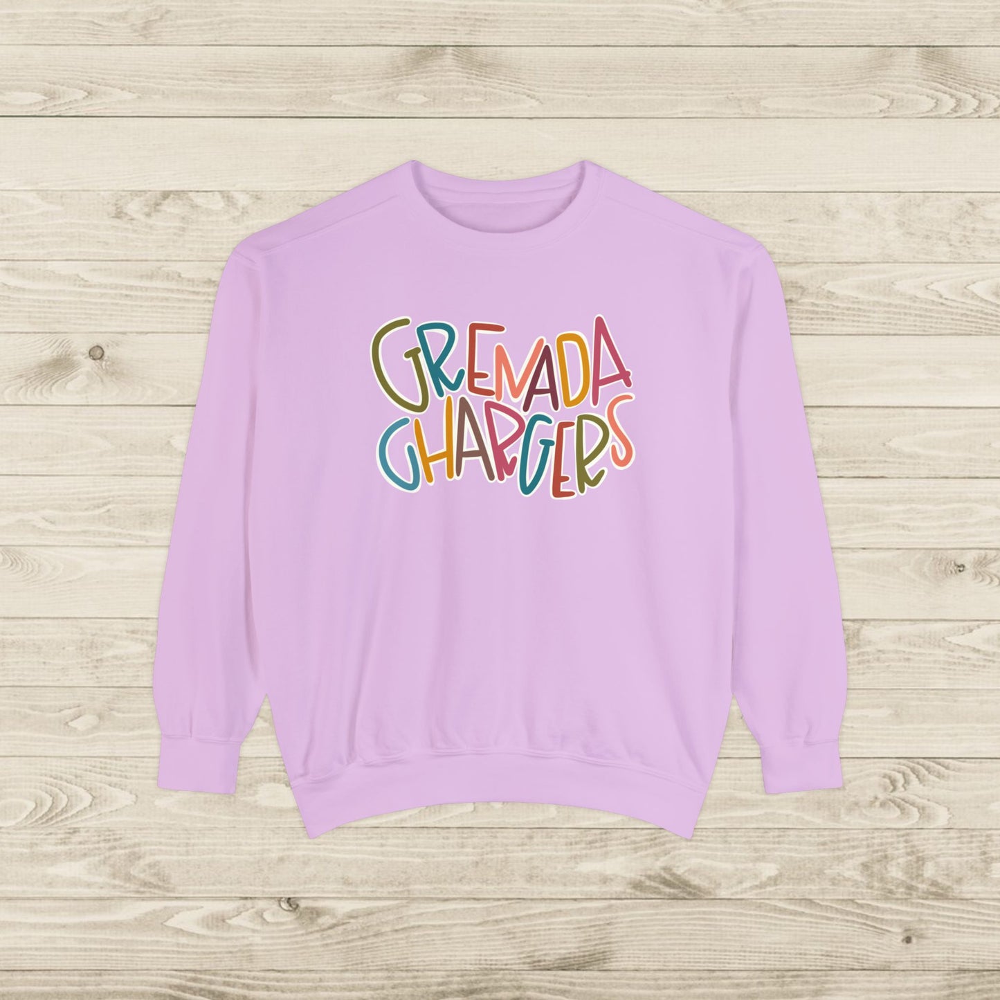 Women's Multi-Colored Grenada Chargers Garment-Dyed Sweatshirt