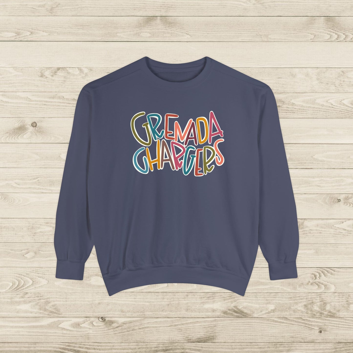 Women's Multi-Colored Grenada Chargers Garment-Dyed Sweatshirt