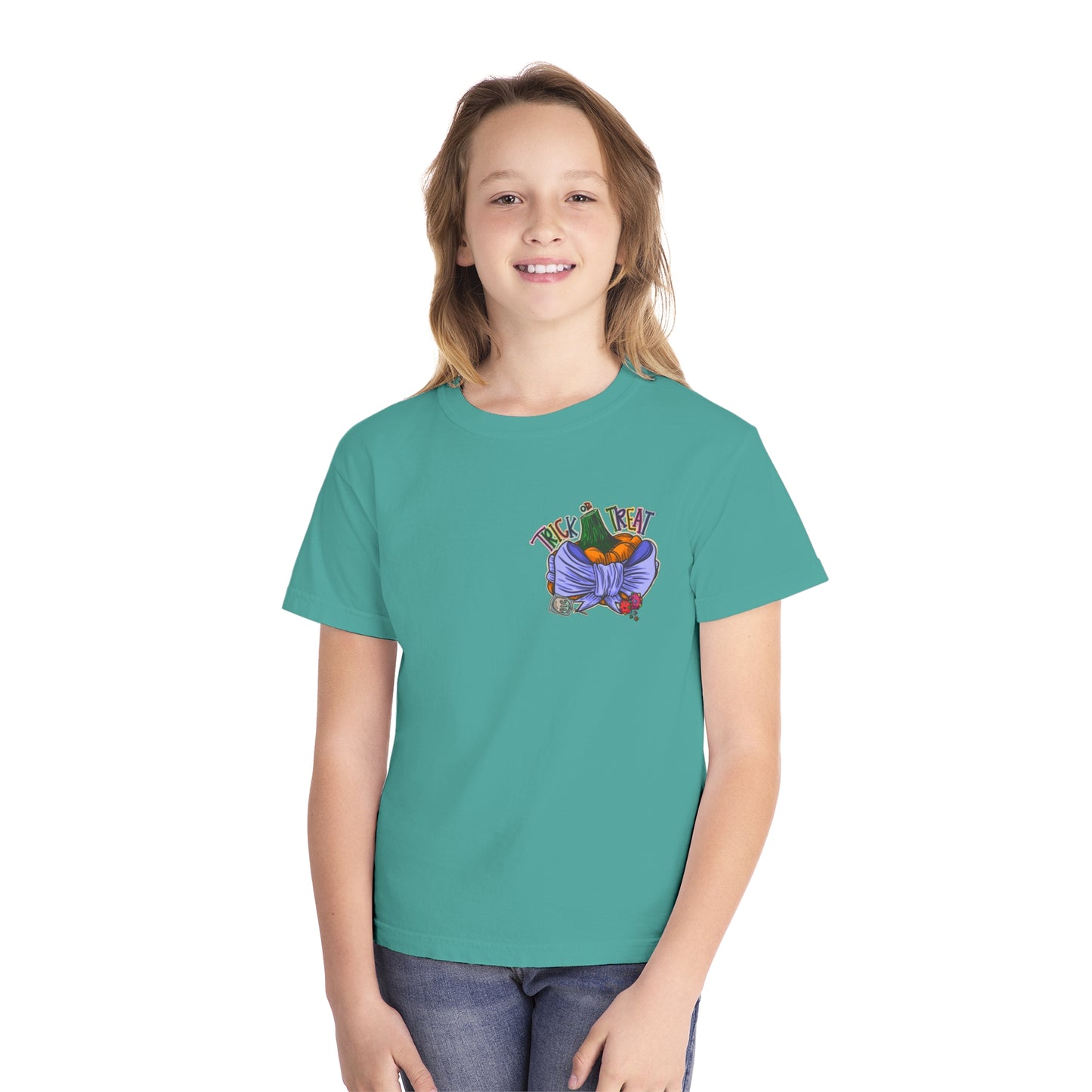 Youth Girls Halloween T-Shirt - Comfort Colors