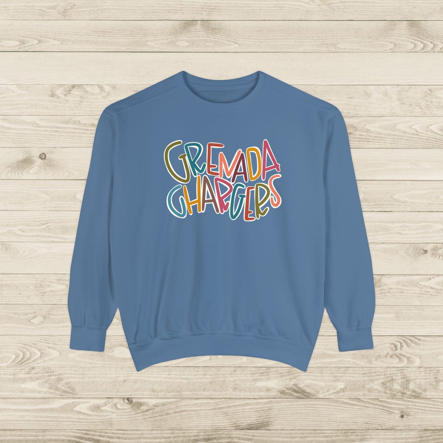 Women's Multi-Colored Grenada Chargers Garment-Dyed Sweatshirt