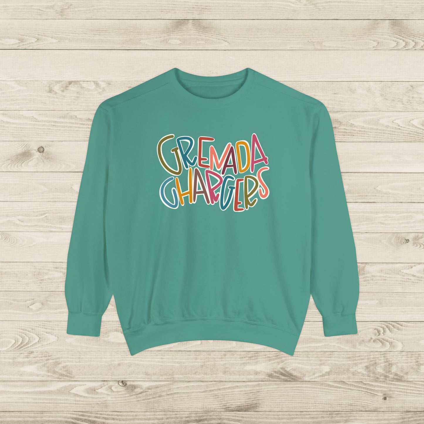 Women's Multi-Colored Grenada Chargers Garment-Dyed Sweatshirt