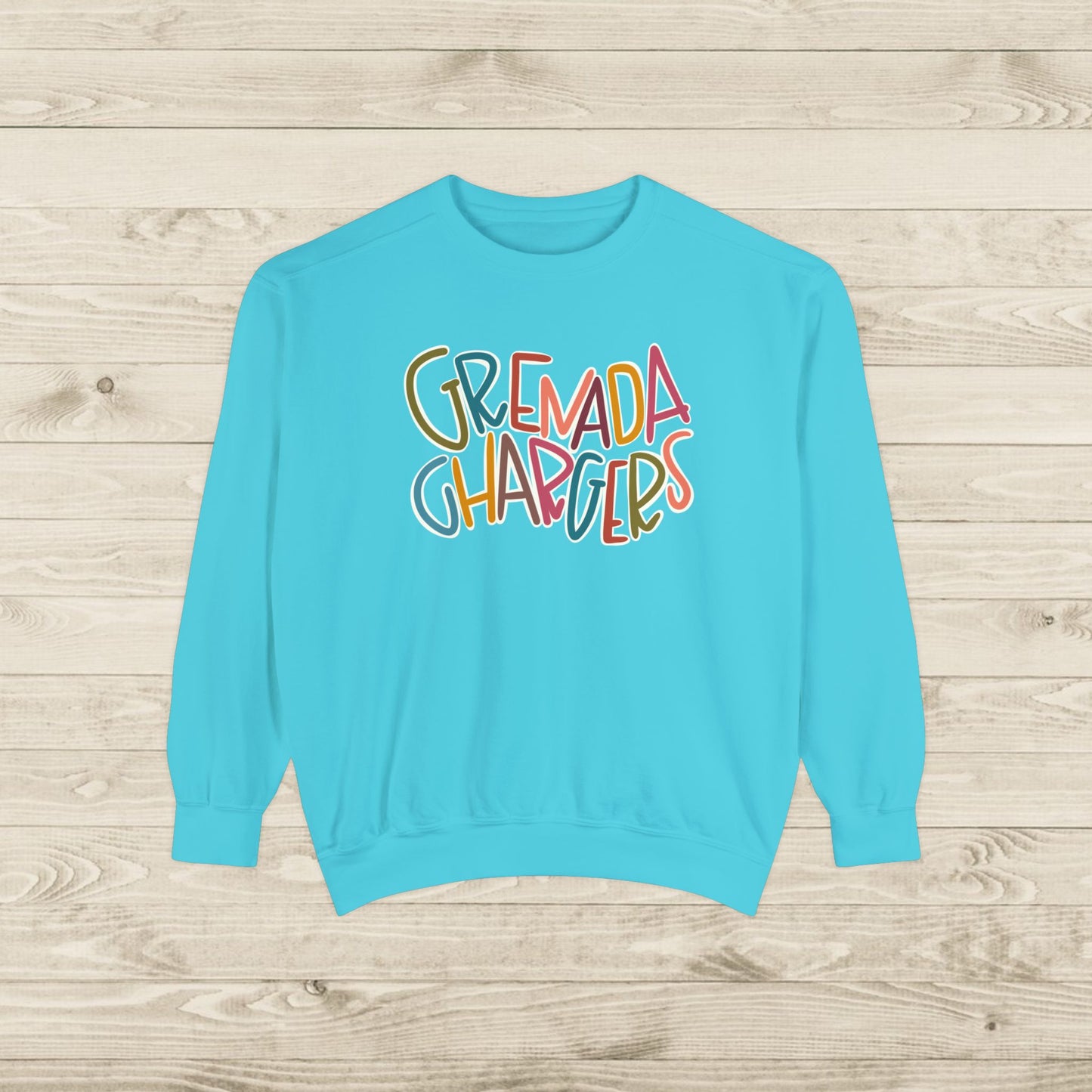 Women's Multi-Colored Grenada Chargers Garment-Dyed Sweatshirt