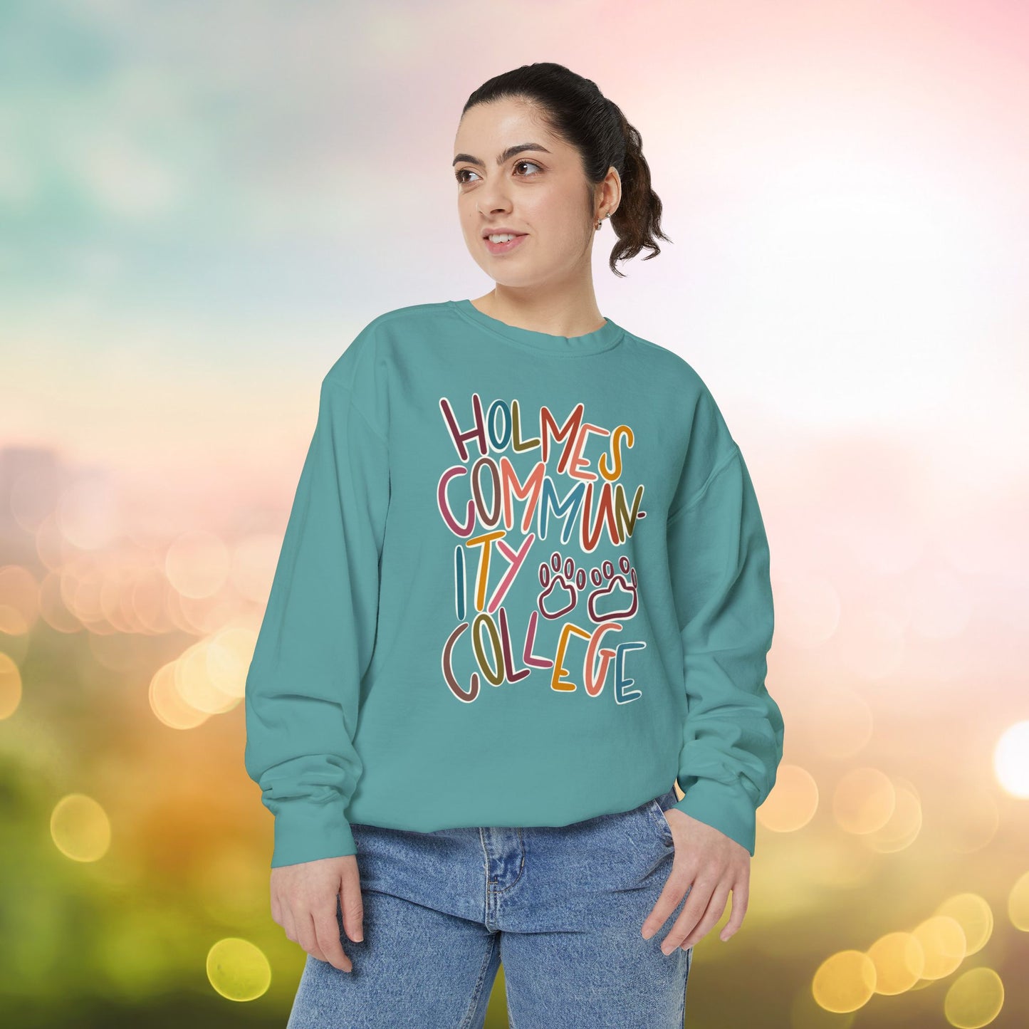 Women's Multi-Colored HCC Elementary Garment-Dyed Sweatshirt