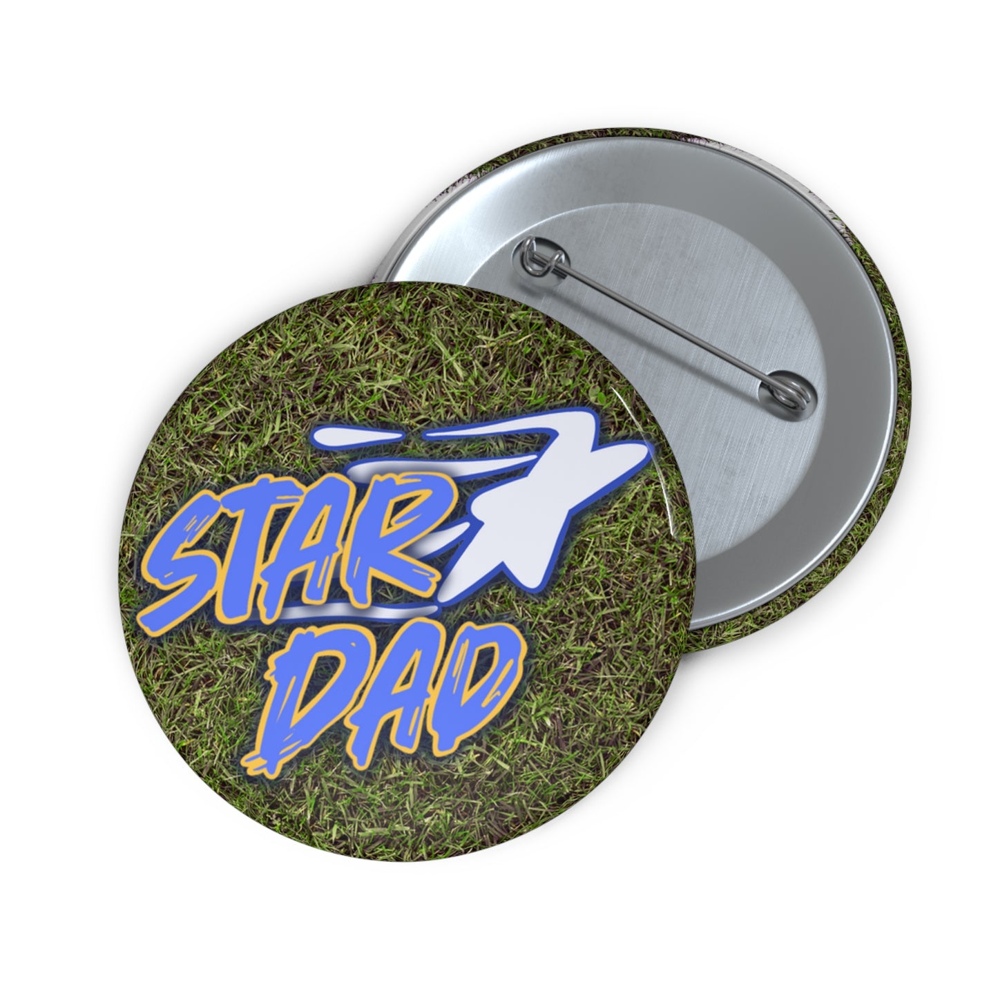 Star Dad Pin Button