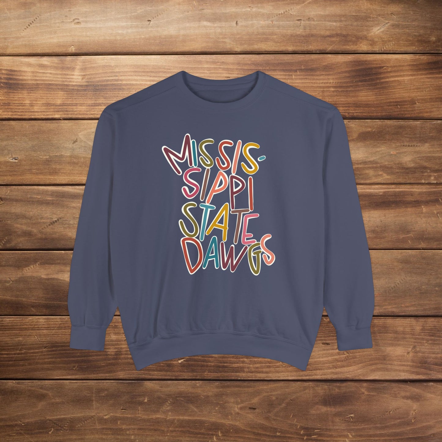 Women's Multi-Colored MS State Garment-Dyed Sweatshirt