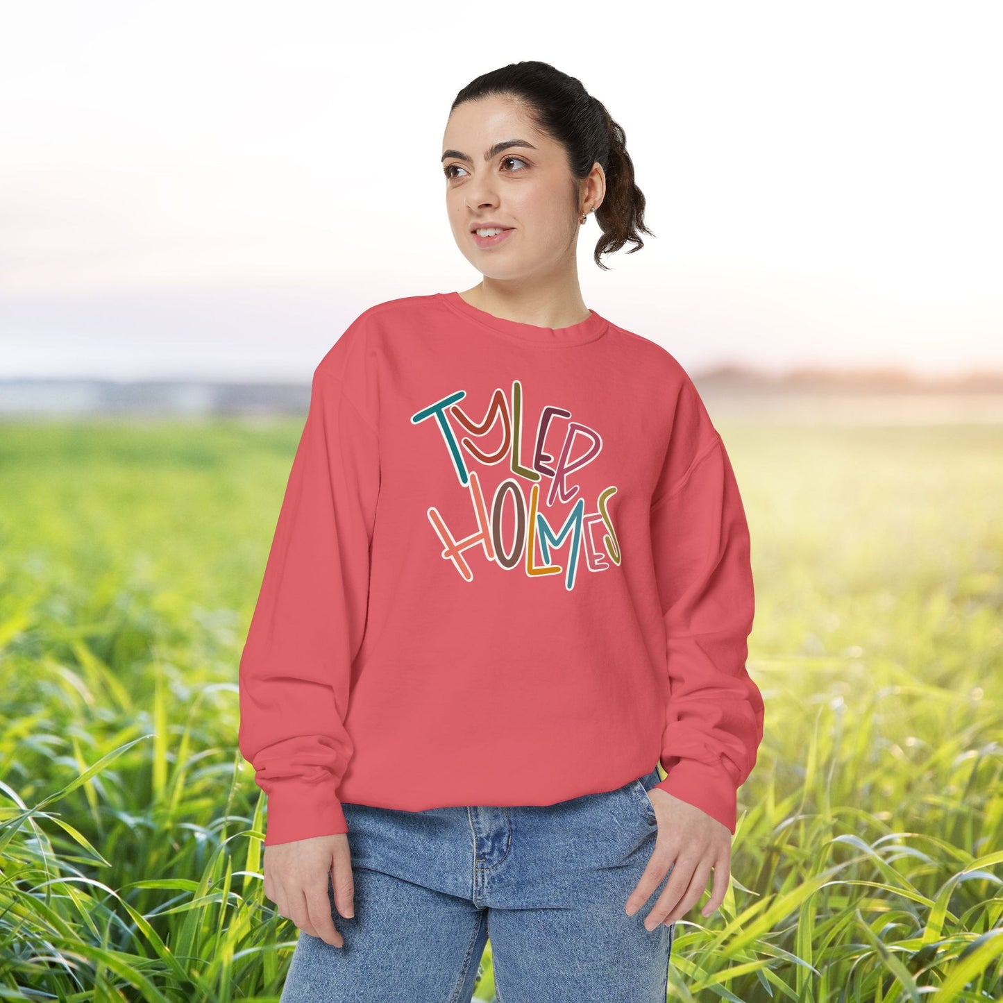 Women's Multi-Colored Tyler Holmes Garment-Dyed Sweatshirt