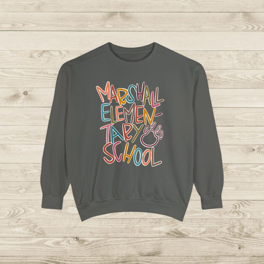 Women's Multi-Colored Marshall Elementary Garment-Dyed Sweatshirt
