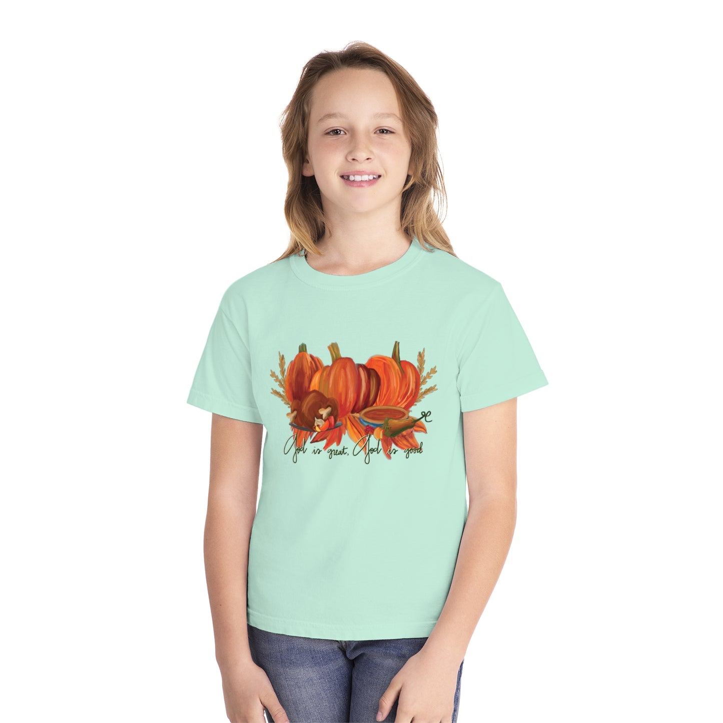 Youth 'God is great, God is good" Fall T-Shirt