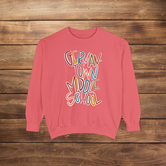 Women's Multi-Colored Germantown Middle School Garment-Dyed Sweatshirt