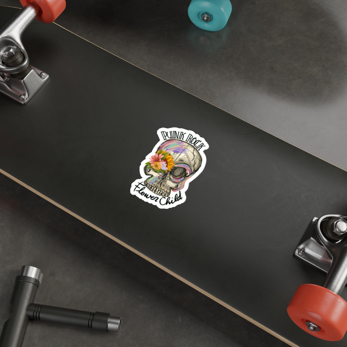 "Punk Rock Flower Child" Die-Cut Stickers