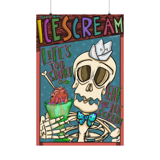 Silly Skull IceScream Poster