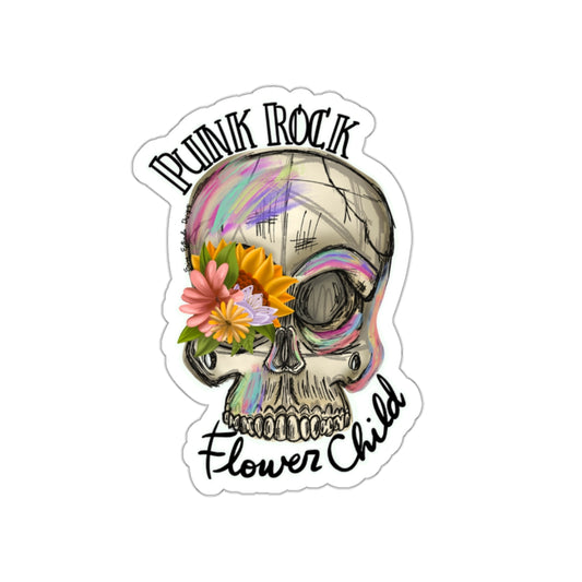 "Punk Rock Flower Child" Die-Cut Stickers
