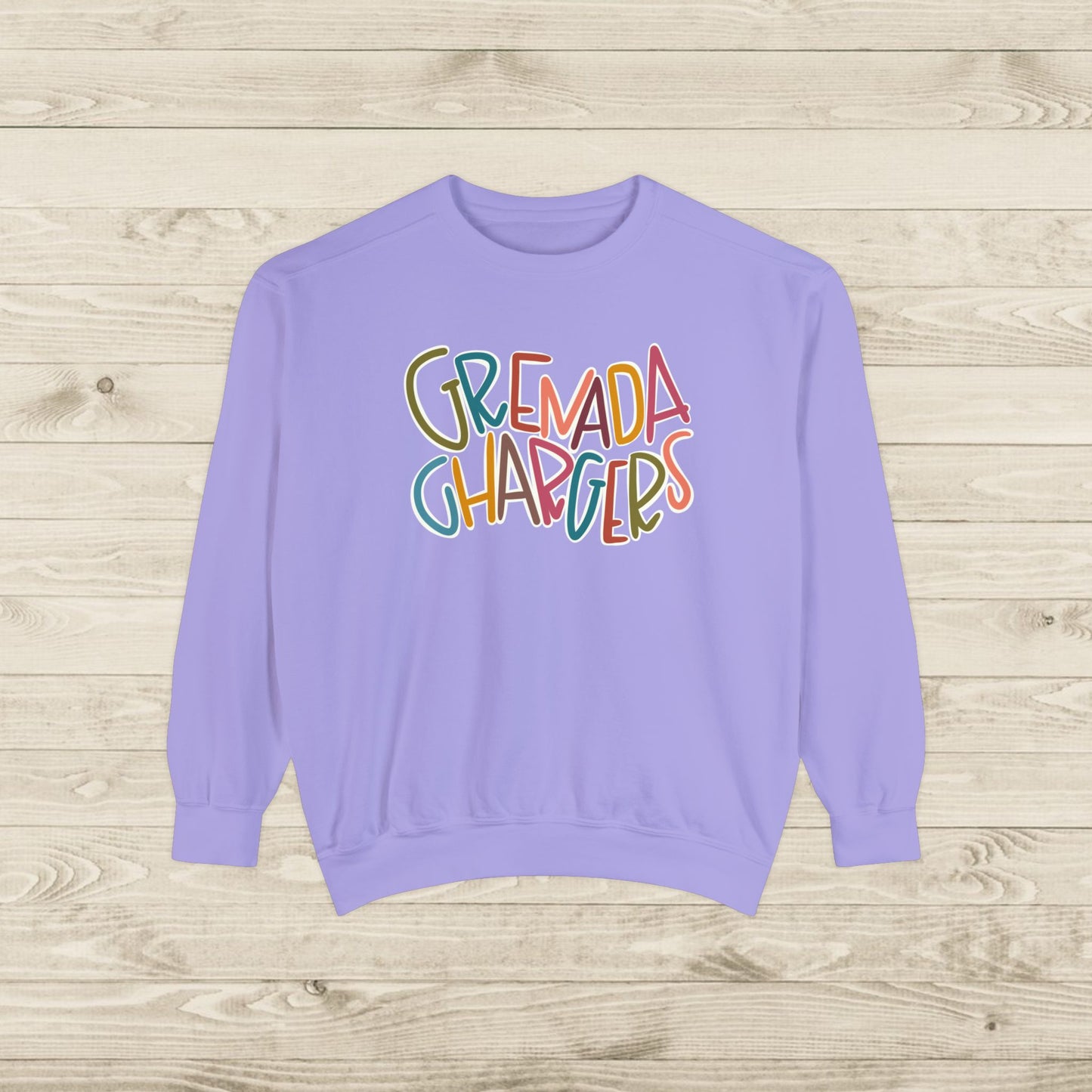 Women's Multi-Colored Grenada Chargers Garment-Dyed Sweatshirt