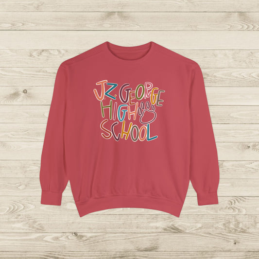 Women's Multi-Colored J.Z. George Garment-Dyed Sweatshirt